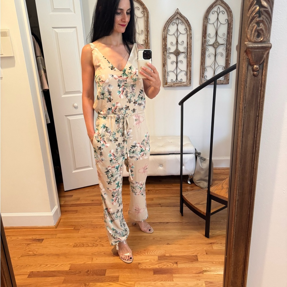 Floral Sleeveless Jumpsuit